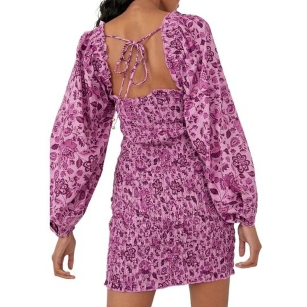 NWT Free People Smock It To Me Long Puff
Sleeve Mini Dress - Picture 4 of 13